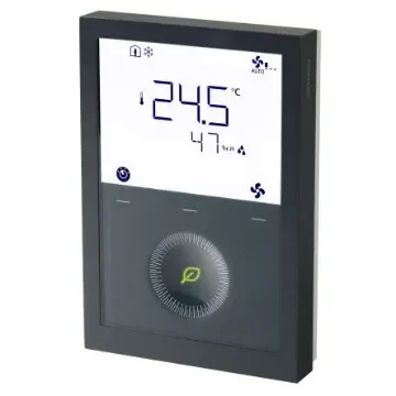 Siemens RDG Thermostats, 1A, 24/230 V ac, 0 - 49 °C - RDG200KN/BK product image