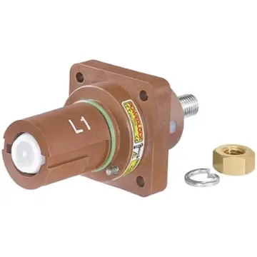 ITT Cannon, Veam Powerlock Brown Panel Mount Industrial Power Socket, Rated At 660A, 1.0 kV - NPDFT-1-BN-L-T6 product image