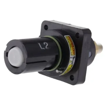 ITT Cannon, Veam Powerlock Black Panel Mount Industrial Power Socket, Rated At 400A, 1.0 kV - NPDFT-2-BK-L-T4 product image