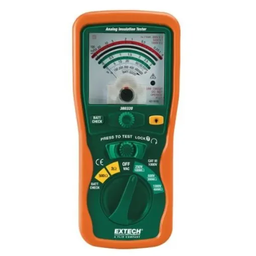 Extech 380320 Insulation Tester, 250V Min, 1000V Max, CAT III 1000V product image