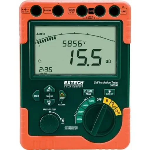 Extech 380396 Insulation Tester, 500V Min, 5000V Max, CAT IV product image