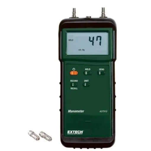 Extech 407910 Differential Manometer With 2 Pressure Port/s, Max Pressure Measurement ±29psi product image