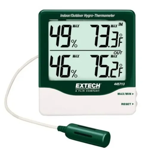 Extech 445713 Digital Thermohygrometer, ±5 %RH Accuracy, +140°F Max, 99%RH Max product image