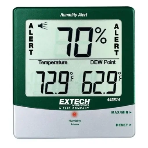 Extech 445814 Digital Thermohygrometer, ±4 %RH Accuracy, +140°F Max, 99%RH Max product image