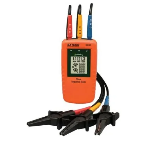 Extech 480400 Phase Rotation Tester, CAT III 600V, 400Hz Max, 600V ac Max product image