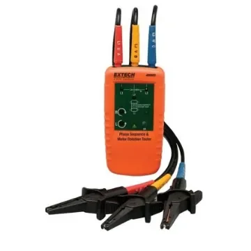 Extech 480403 Phase Rotation Tester, CAT III 600V, 400Hz Max, 600V ac Max product image