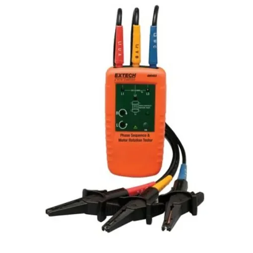 Extech 480403 Phase Rotation Tester, CAT III 600V, 400Hz Max, 600V ac Max product image