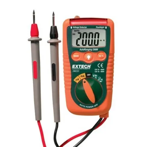 Extech DM220 LCD Multimeter, 200mA ac Max, 200mA dc Max, 600V ac Max product image