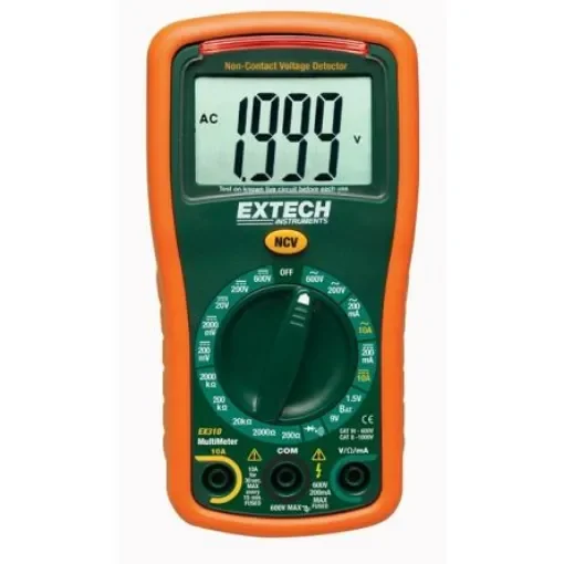 Extech EX310 LED Multimeter, 10A ac Max, 10A dc Max, 600V ac Max product image