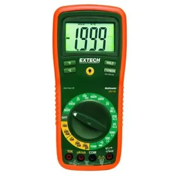 Extech EX410A Backlit LCD Multimeter, 10A ac Max, 10A dc Max, 600V ac Max product image