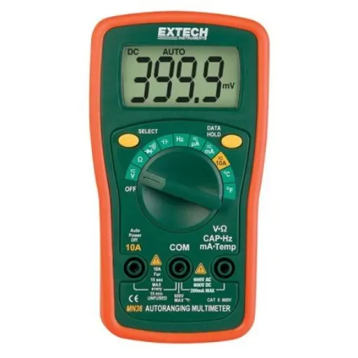 Extech MN36 Digital Multimeter, 10A dc Max, 600V ac Max product image