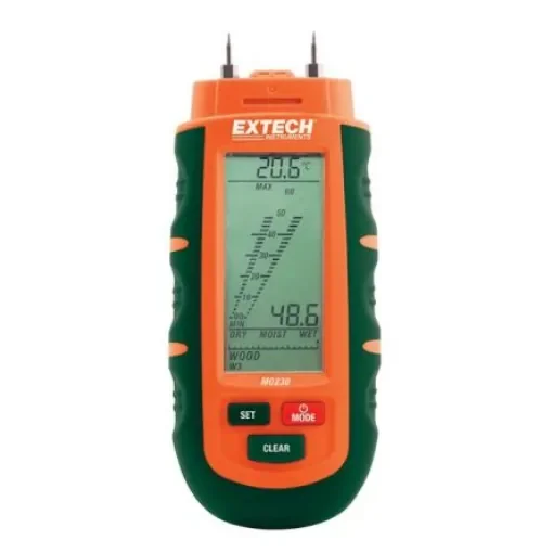 Extech MO230 Moisture Meter, 75% Max, LCD Display, Battery-Powered product image