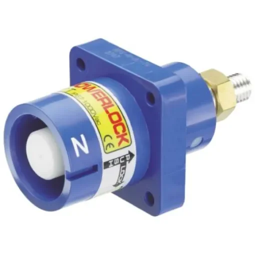 ITT Cannon, Veam Powerlock Blue Panel Mount Industrial Power Plug, Rated At 400A, 1.0 kV - NPS-N-BL-T4 product image