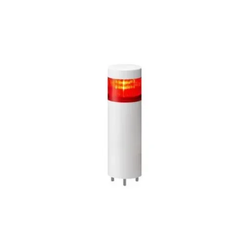 Patlite LR Series Multicolour Signal Tower, 1 Lights, 24 V dc, Direct Mount - LR6-102WMNW-R+FB295 product image