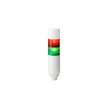 Patlite LR Series Multicolour Buzzer Signal Tower, 2 Lights, 24 V dc, Nut Mounted - LR6-202WCBW-RG+FB295 product image