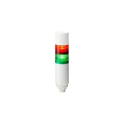 Patlite LR Series Multicolour Buzzer Signal Tower, 2 Lights, 24 V dc, Nut Mounted - LR6-202WCBW-RG+FB295 product image