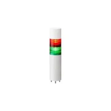 Patlite LR Series Multicolour Buzzer Signal Tower, 2 Lights, 24 V dc, Direct Mount - LR6-202WMBW-RG+FB295 product image