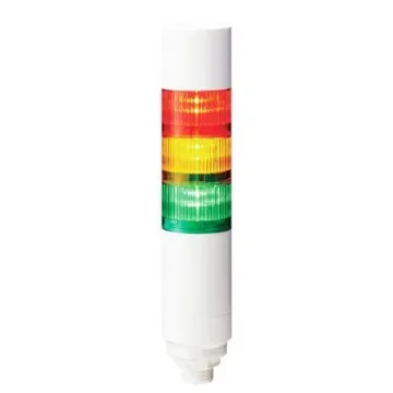 Patlite LR Series Multicolour Buzzer Signal Tower, 2 Lights, 24 V dc, Nut Mounted - LR6-302WCBW-RYG+FB295 product image