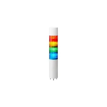 Patlite LR Series Multicolour Buzzer Signal Tower, 4 Lights, 24 V dc, Direct Mount - LR6-402WMBW-RYGB+FB295 product image