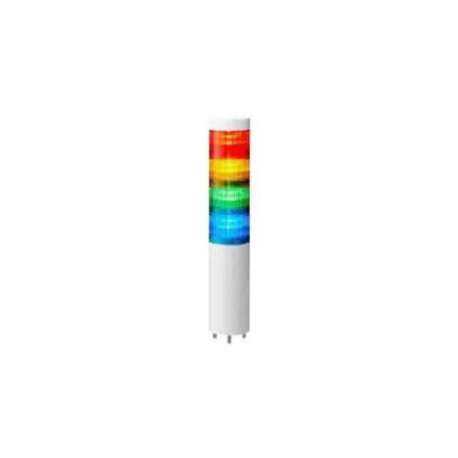 Patlite LR Series Multicolour Signal Tower, 3 Lights, 24 V dc, Direct Mount - LR6-402WMNW-RYGB+FB295 product image