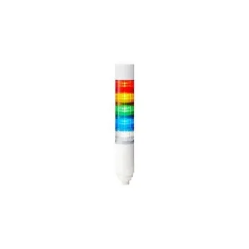 Patlite LR Series Multicolour Buzzer Signal Tower, 5 Lights, 24 V dc, Nut Mounted - LR6-502WCBW-RYGBC+FB295 product image