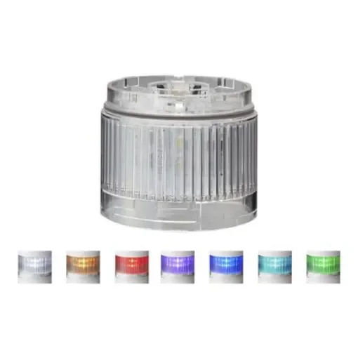 Patlite LR6 Series Clear Light Module for Use with Signal Tower, LED Bulb, DC, IP65 - LR6-E-MZ+FB295 product image