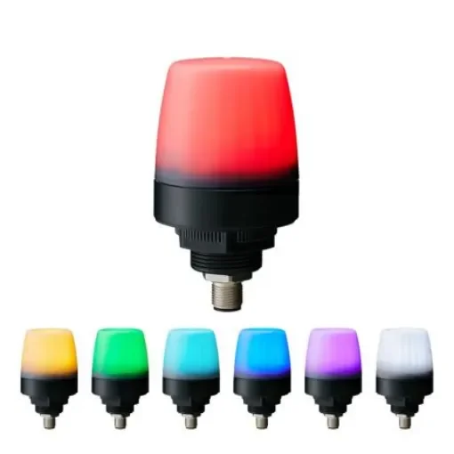 Patlite NE Series Multicolour Multiple Effect Beacon, 24 V dc, Nut Mounted, LED Bulb, IP67 - NE-M1ACNN-M+FB295 product image