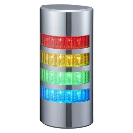 Patlite WE Series Multicolour Buzzer Signal Tower, 1 Lights, 24 V dc, Direct Mount - WE-402UB-LAN product image