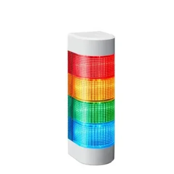 Patlite WME Series Multicolour Buzzer Signal Tower, 4 Lights, 24 V dc, Direct Mount - WME-402DFB-RYGB product image