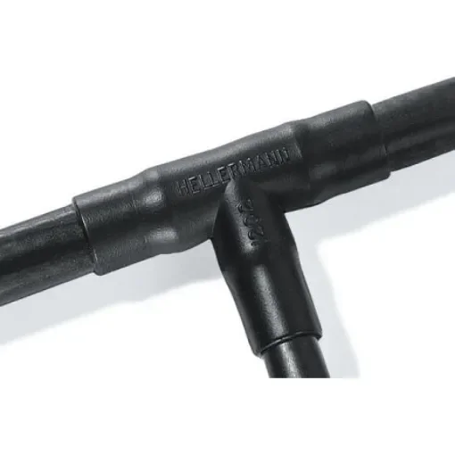 HellermannTyton T Joint Black, Polyolefin Cross Linked (POX), 13mm - 412-02180 1202-1-G-PO-X-BK product image