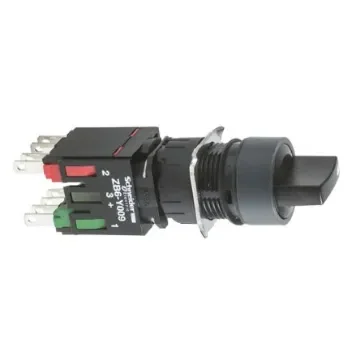 Schneider Electric Selector Switch - 16mm Cutout Diameter 2 Positions - XB6AD225B product image