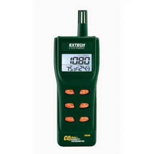 Extech CO250 Air Quality Monitor for CO2, +60°C Max, 99.9%RH Max, Battery-Powered product image