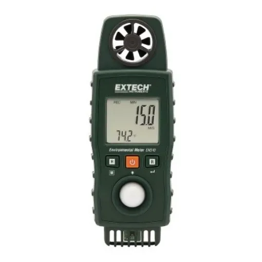 Extech EN510 Air Quality Monitor for Air Flow, Air Velocity, Altitude, Density, Dew Point, Heat Index, Humidity Ratio, product image