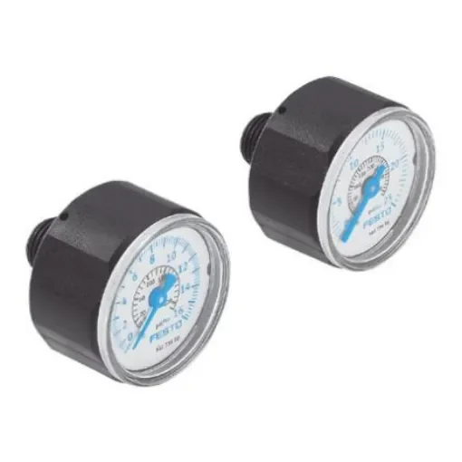 Festo R 1/4 Analogue Bourdon tube pressure gauge 16bar 27mm Outside Diameter - DPA-40-16-MA-SET product image