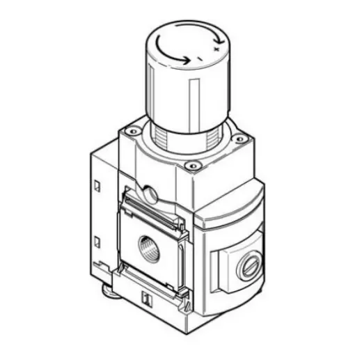 Festo MS Threaded Regulator, G 1/2 - MS6-LRPB-1/2-D4-A8 product image