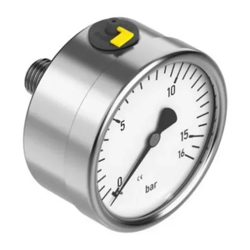 Festo G 1/4 Analogue Bourdon tube pressure gauge 16bar Inline 63mm Outside Diameter - PAGN-63-16-G14-R1-1.6-0.5-V2 product image