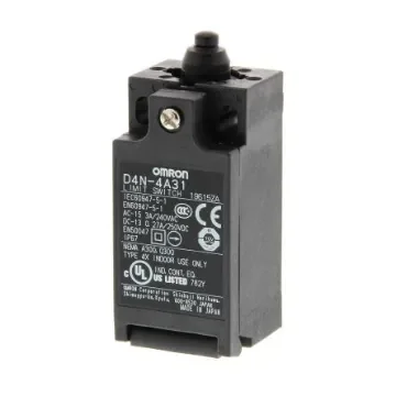 Omron D4N Series Plunger Limit Switch, 1NC/1NO, IP67, Plastic Housing - D4N-4A31R product image
