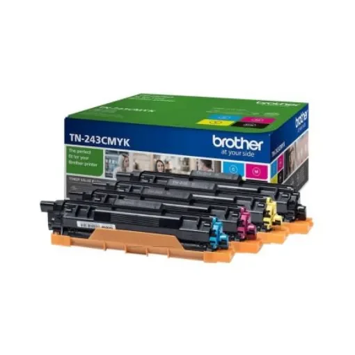 Brother TN243CMYK Black, Cyan, Magenta, Yellow Toner Cartridge, Brother Compatible product image