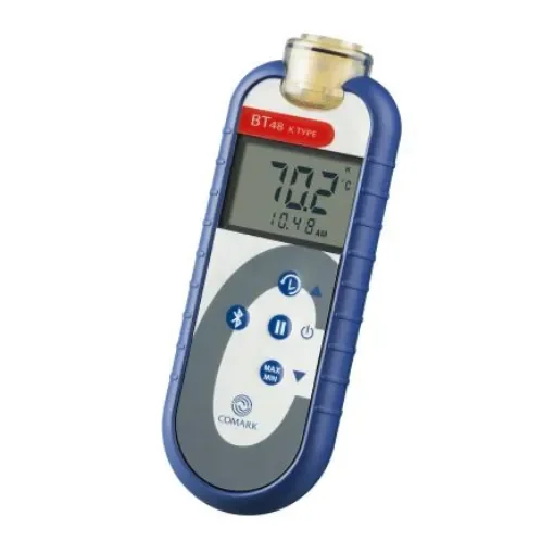 Comark BT42C Thermocouple Digital Thermometer for Health Care, Pharmaceutical Use, K Probe, +1372°C Max, ±0.2 °C - BT48C product image