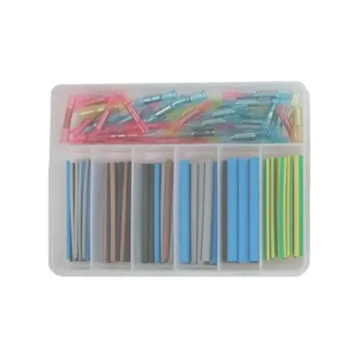 DSG-Canusa Halogen Free Heat Shrink Tubing Kit, Black, Blue, Brown, Clear, Green/Yellow, Grey, Red, Yellow 6.5mm Sleeve - DERAY®-SET 5000 product image