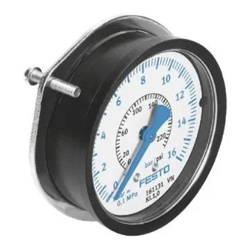 Festo G 1/4 Analogue Pressure Gauge 16bar Panel 63mm Outside Diameter - FMAP-63-16-1/4-EN product image