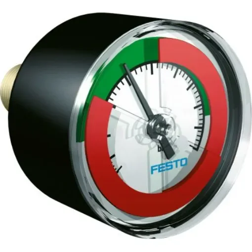 Festo R 1/4 Analogue Pressure Gauge 16bar Inline 50mm Outside Diameter - MA-50-232-R1/4-PSI-E-RG product image
