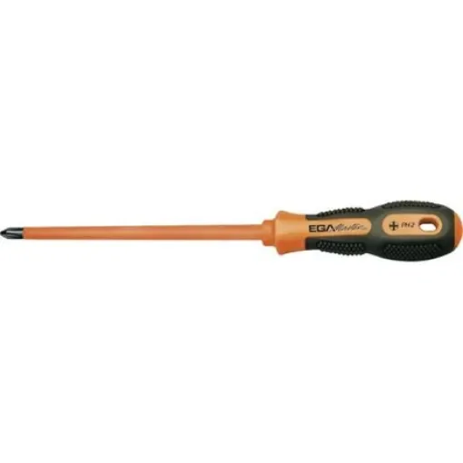 Ega-Master Phillips  Screwdriver, PH4 Tip, 200 mm Blade, VDE/1000V, 330 mm Overall - 76632 product image