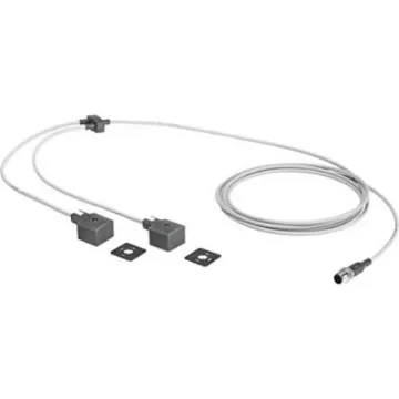 Festo Connector, NEDY Series, For Use With Energy Chains, Robot Applications - NEDY-L2R1-V1-C1W4L-U-0.3L-M12G4-5R product image