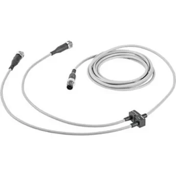 Festo Connector, NEDY Series, For Use With Energy Chains, Robot Applications - NEDY-L2R1-V1-M12G5-U-0.3L-M8G4-2.5R product image