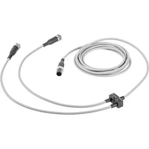 Festo Connector, NEDY Series, For Use With Energy Chains, Robot Applications - NEDY-L2R1-V1-M12G5-U-0.3L-M8G4-5R product image