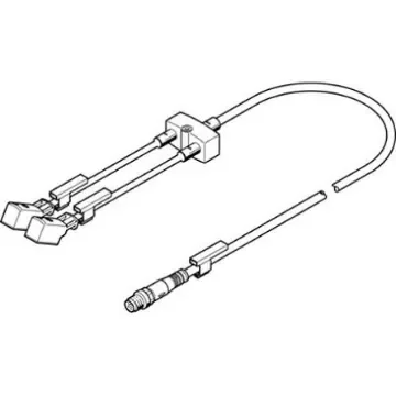 Festo Connector, NEDY Series, For Use With Energy Chains, Robot Applications - NEDY-L2R1-V1-Z4W2Z-U-0.3L-M8G4-5R product image