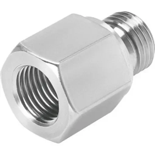 Festo NPFV Series Straight Threaded Adaptor, NPT 1/4 to NPT 1/4, Threaded Connection Style, 4727333 - NPFV-AF-N14-N14-MF product image