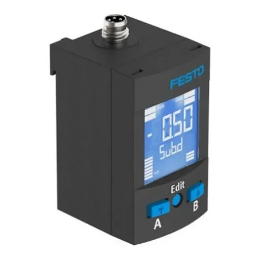 Festo Pressure Sensor, 20 - 30V dc, IP65, IP67 10 bar - SPAU-P10R-H-T532D-L-PNLK-PNVBA-M8D product image