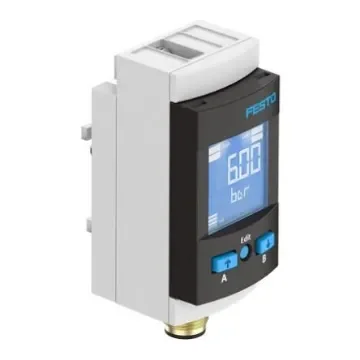 Festo Pressure Sensor, 20 - 30V dc, IP65 10 bar - SPAU-P10R-MS4-F-L-PNLK-PNVBA-M12D product image